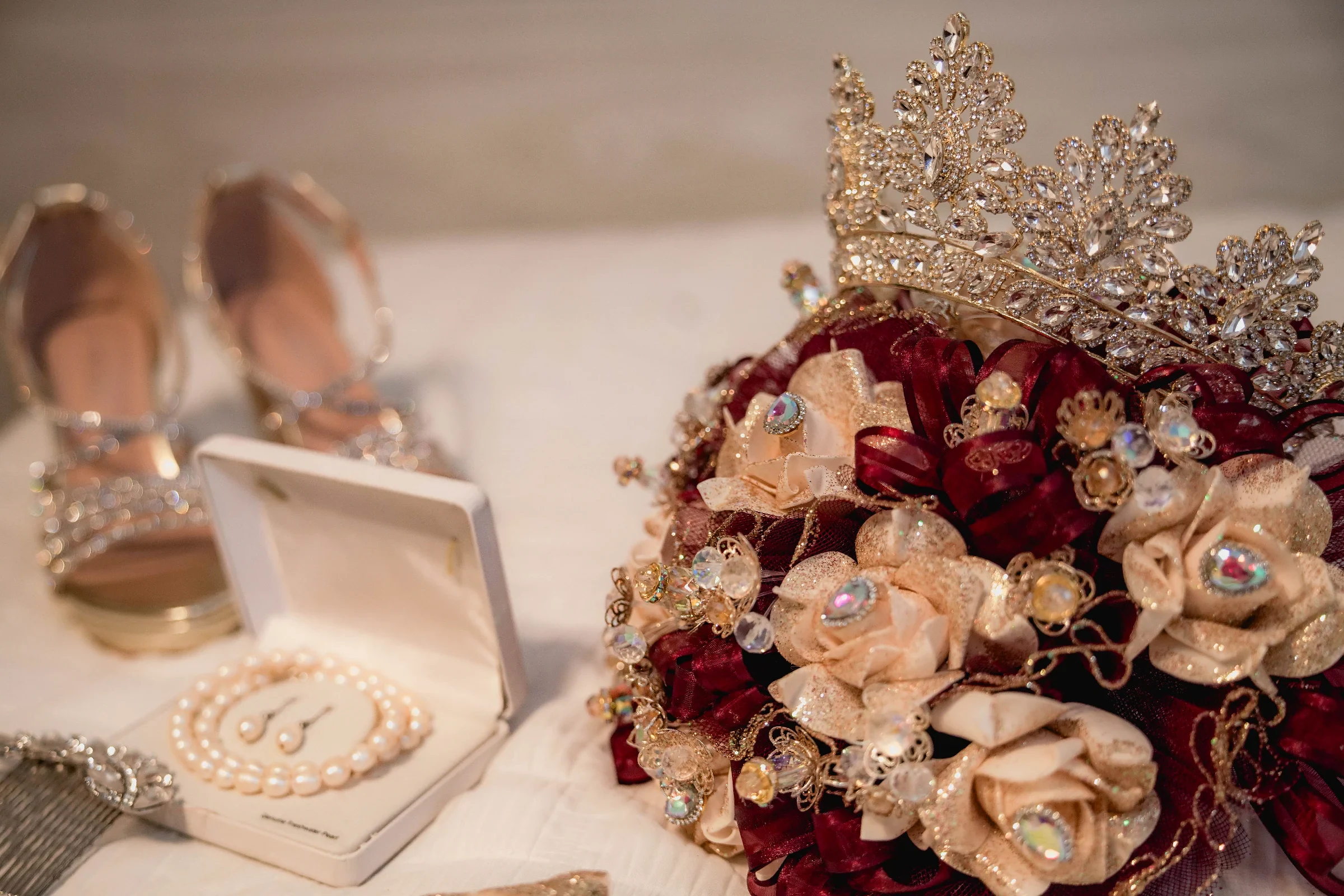 Corona y bouquet
